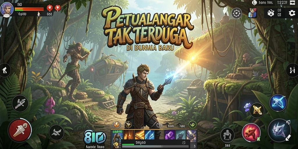 Screenshot gameplay 8ID menampilkan aksi petualangan yang mendebarkan.