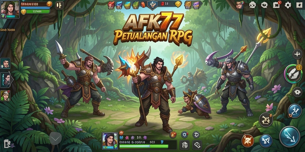 Tampilan menarik dari gameplay RPG AFK77 dengan aksi seru.