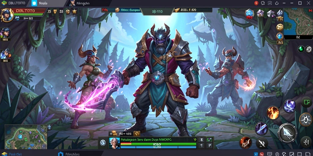 Screenshot gameplay DBLTOTO menampilkan aksi petualangan MMORPG yang seru.
