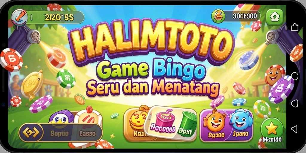 Screenshot gameplay HALIMTOTO menampilkan keseruan permainan Bingo.