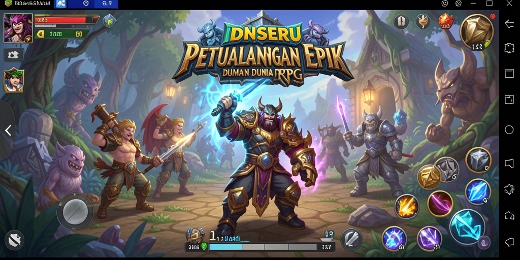 Screenshot IDNSERU menampilkan aksi mendebarkan dalam pertarungan RPG.
