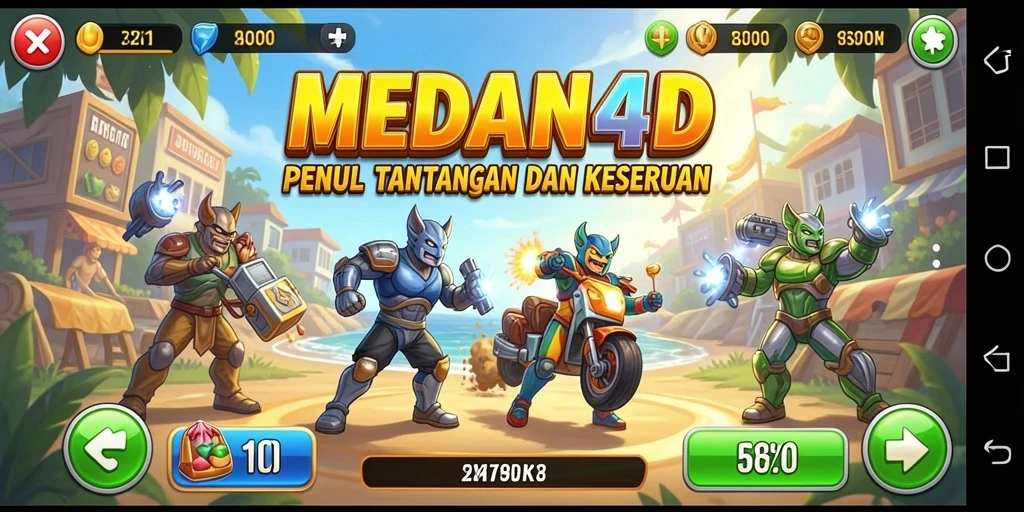 Tampilan gameplay MEDAN4D yang penuh warna dan menantang.