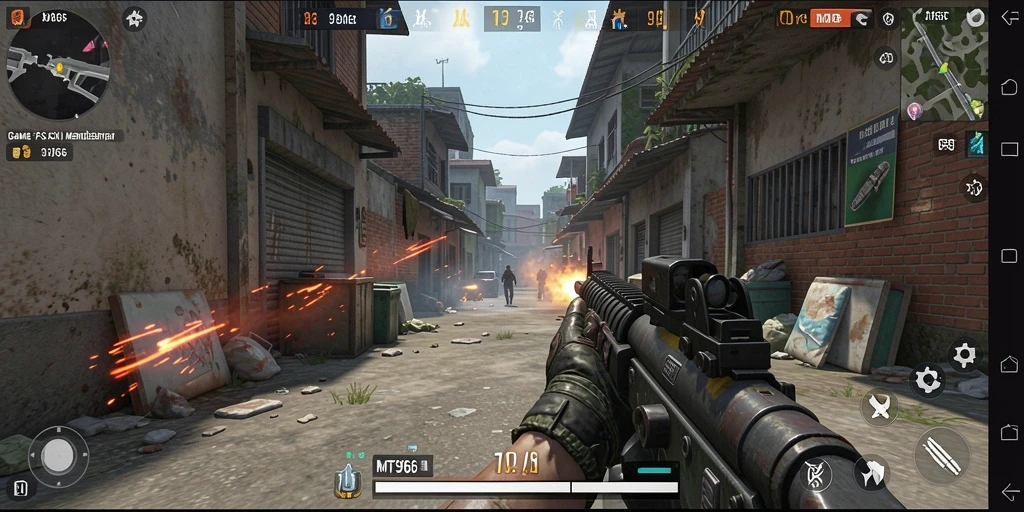 Gameplay mendebarkan di MT966 dengan aksi tembak-menembak hebat.