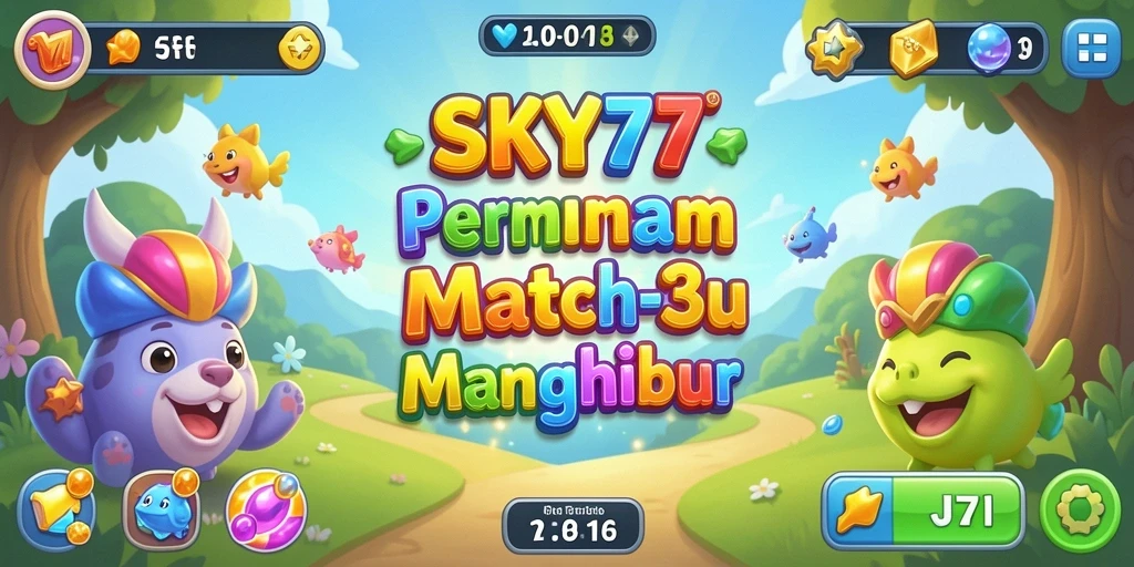 Screenshot gameplay SKY77 yang menunjukkan aksi seru Match-3.