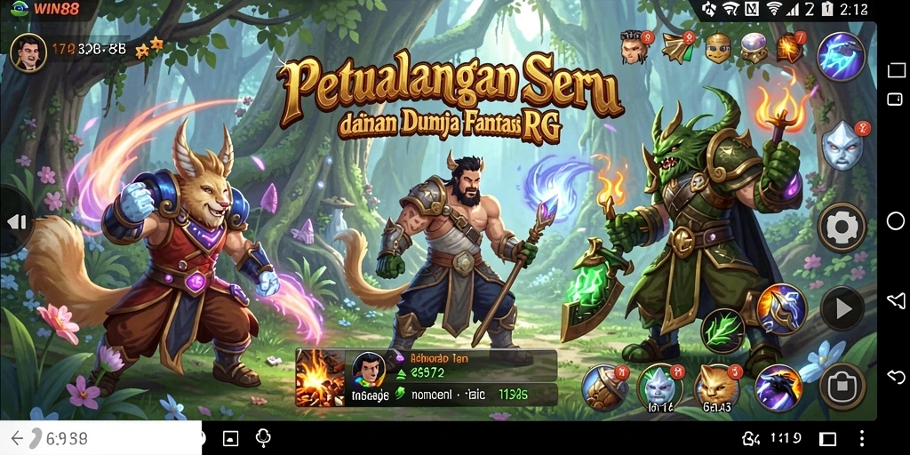 Tampilan gameplay WIN88 dengan aksi mendebarkan dan petualangan seru.
